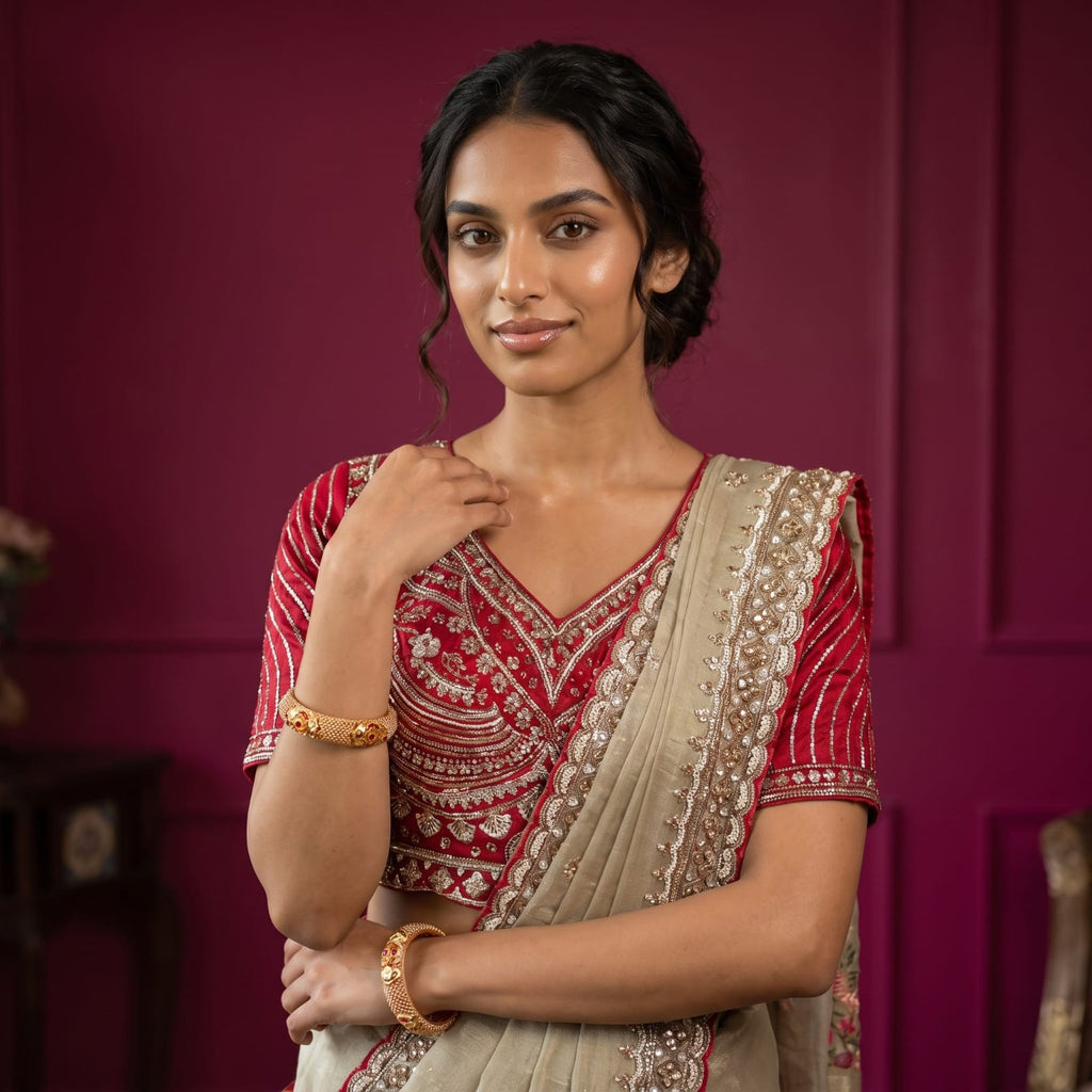 STICHED BLOUSE SAREE