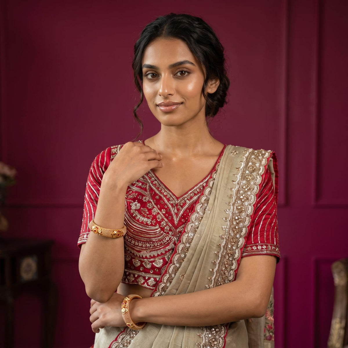STICHED BLOUSE SAREE