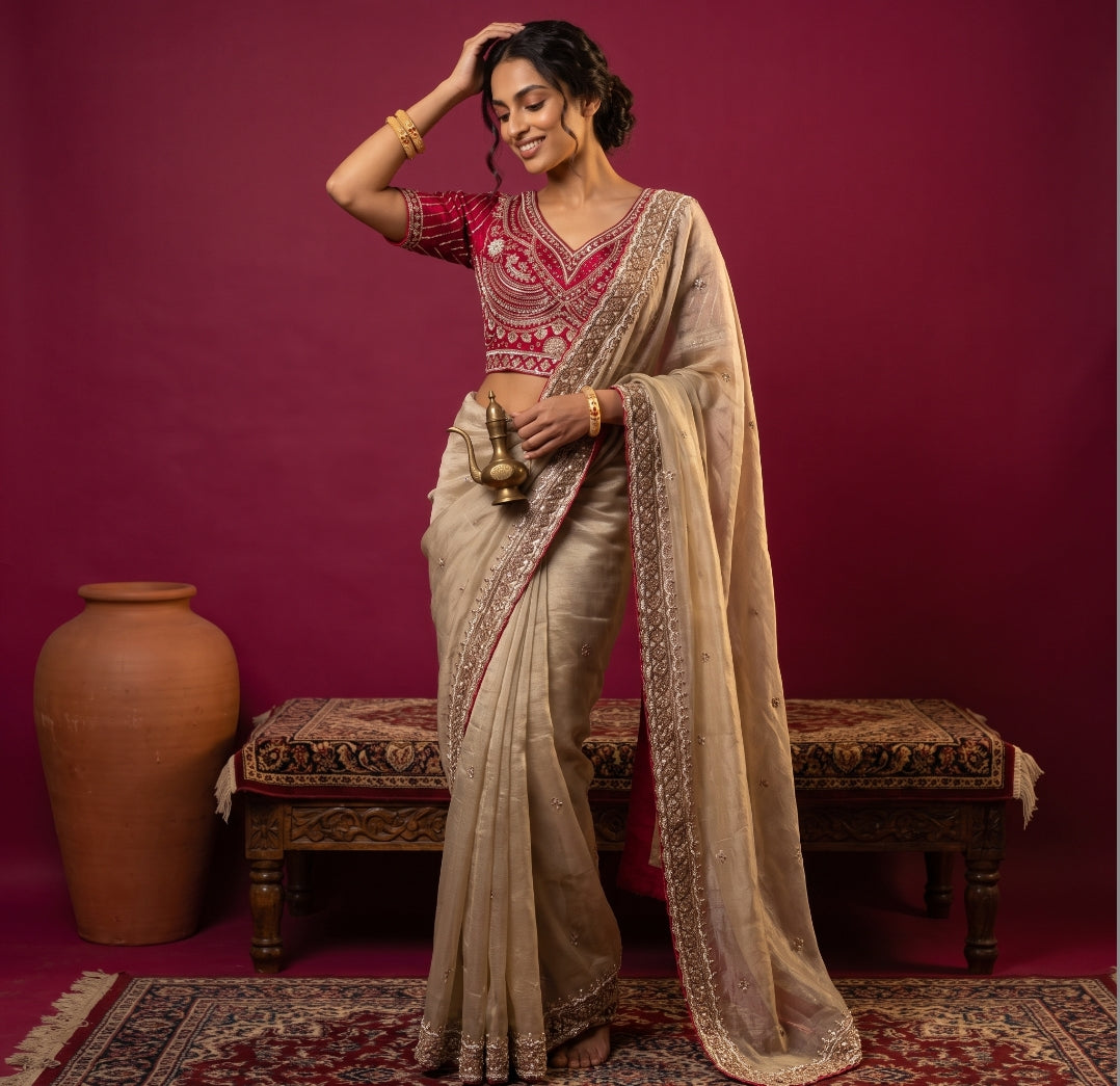 STICHED BLOUSE SAREE