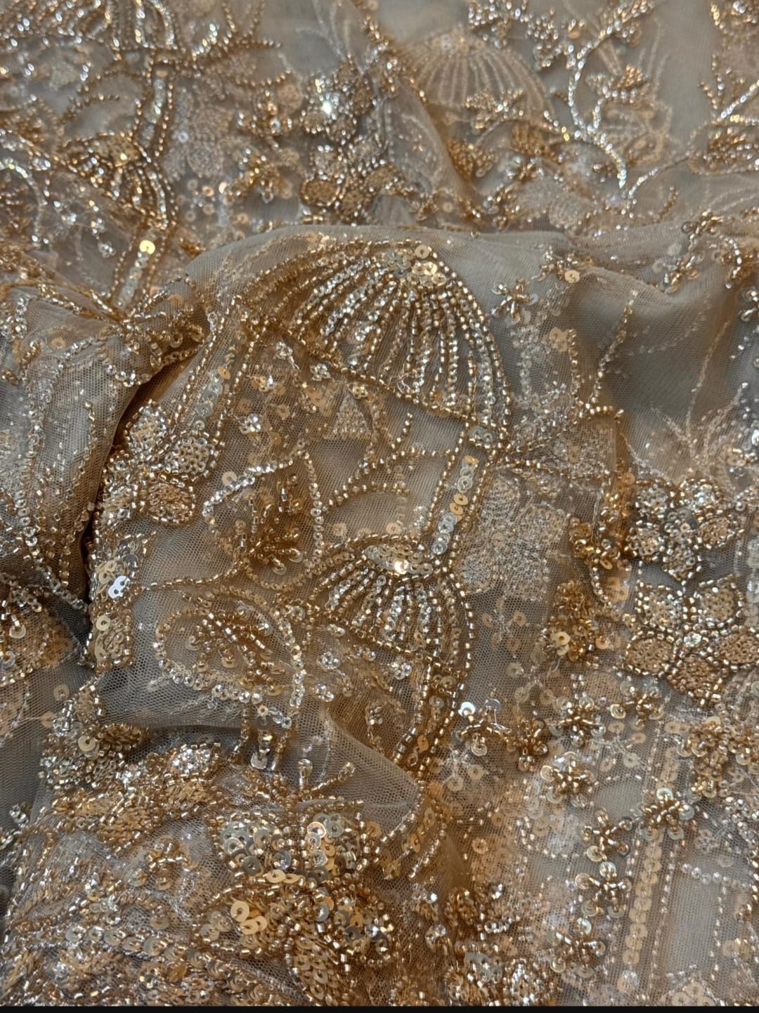 NET SAREE GOLD