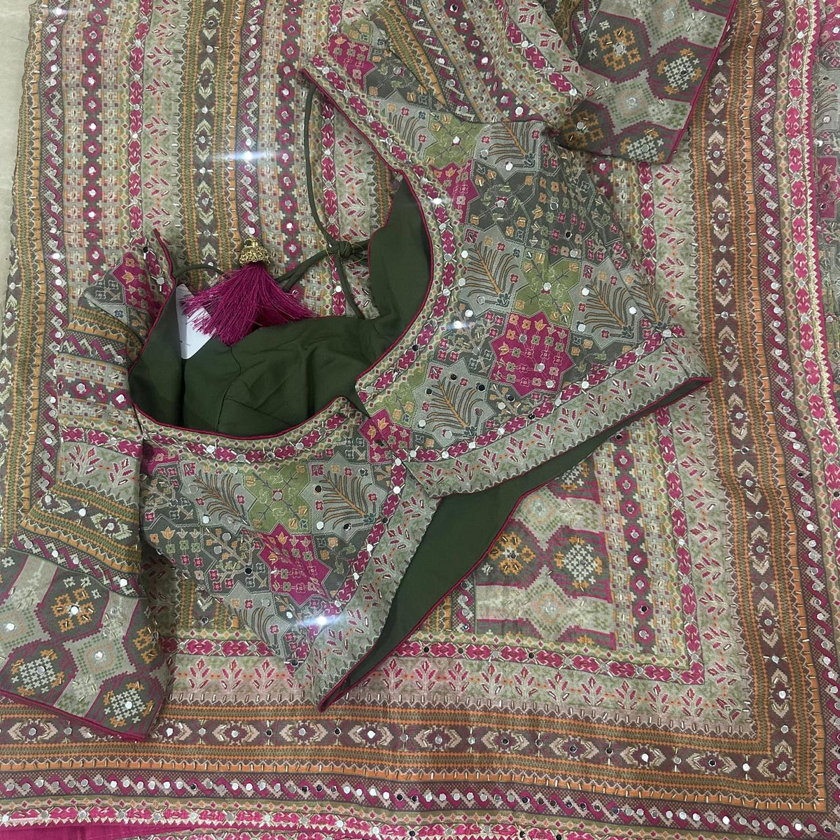 Beautiful rangkart saree with stitch blouse