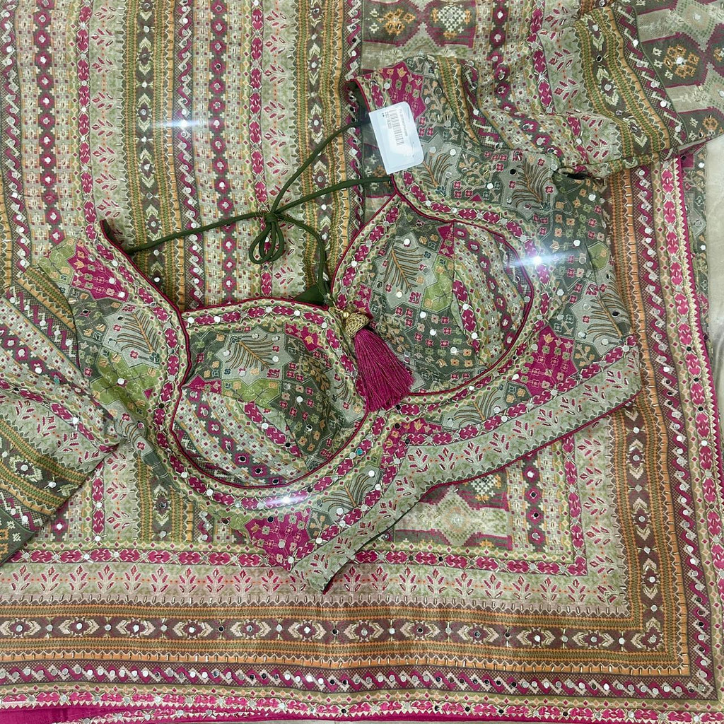 Beautiful rangkart saree with stitch blouse