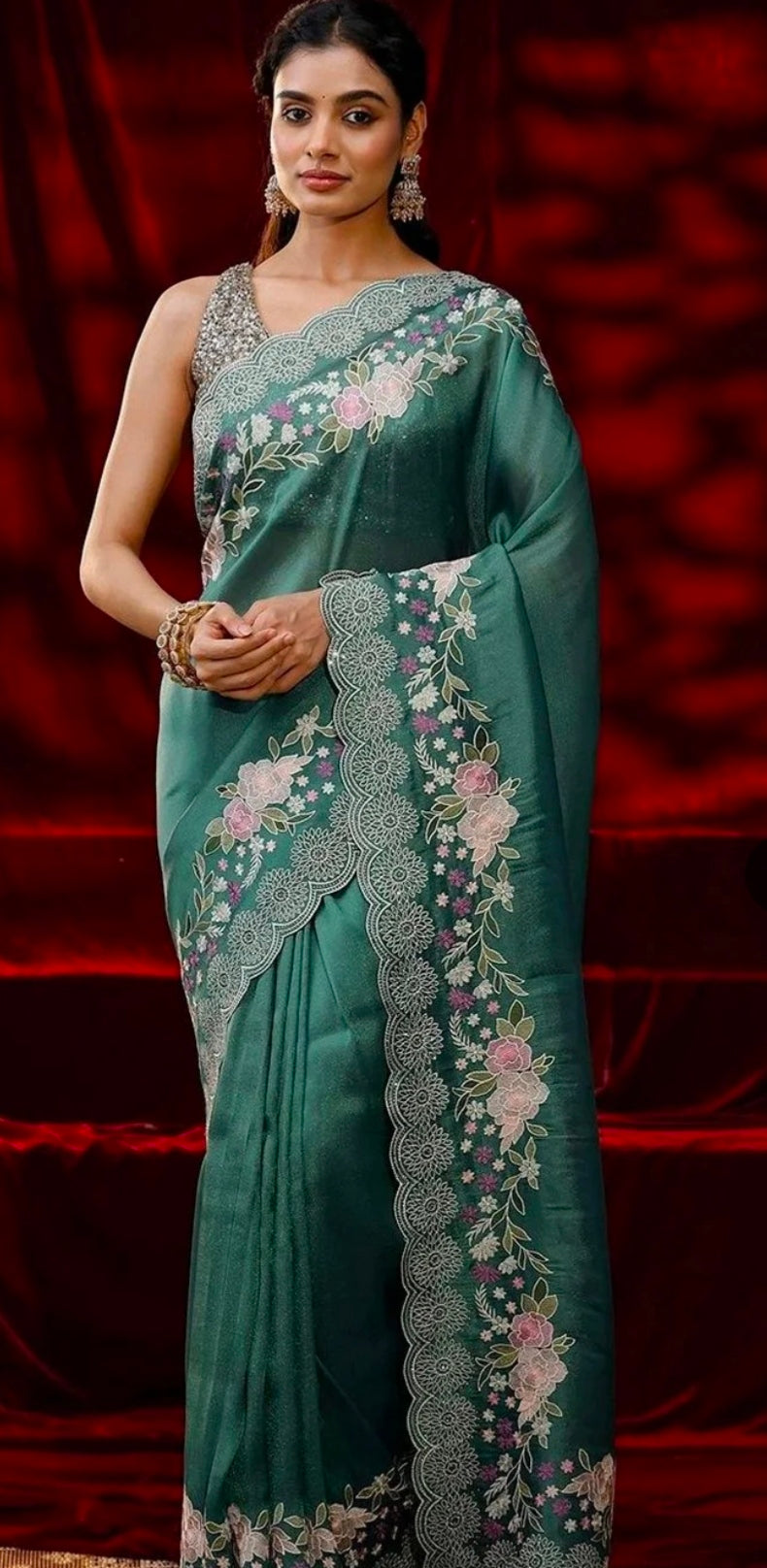 Embroidered Designer Saree