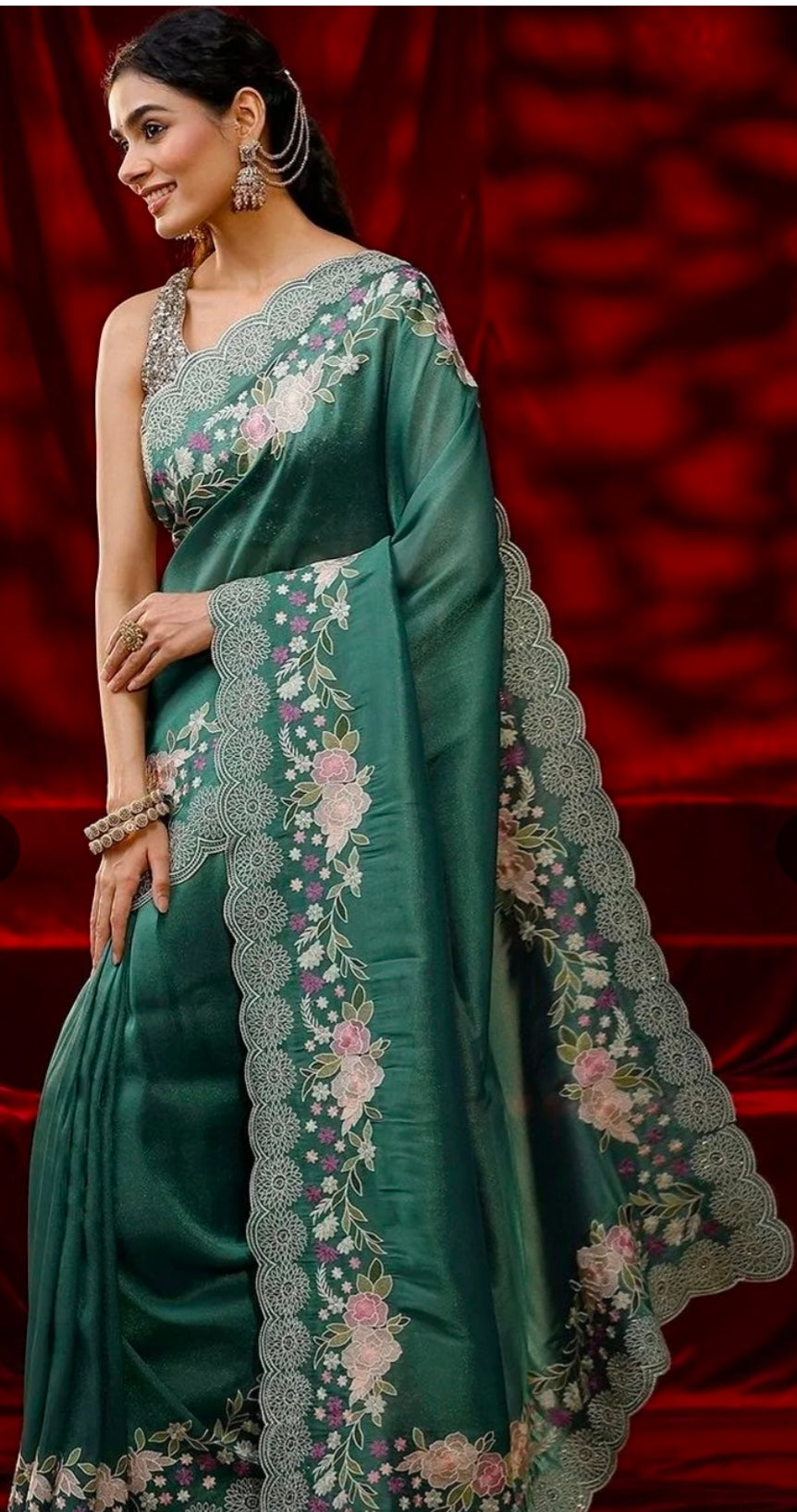 Embroidered Designer Saree