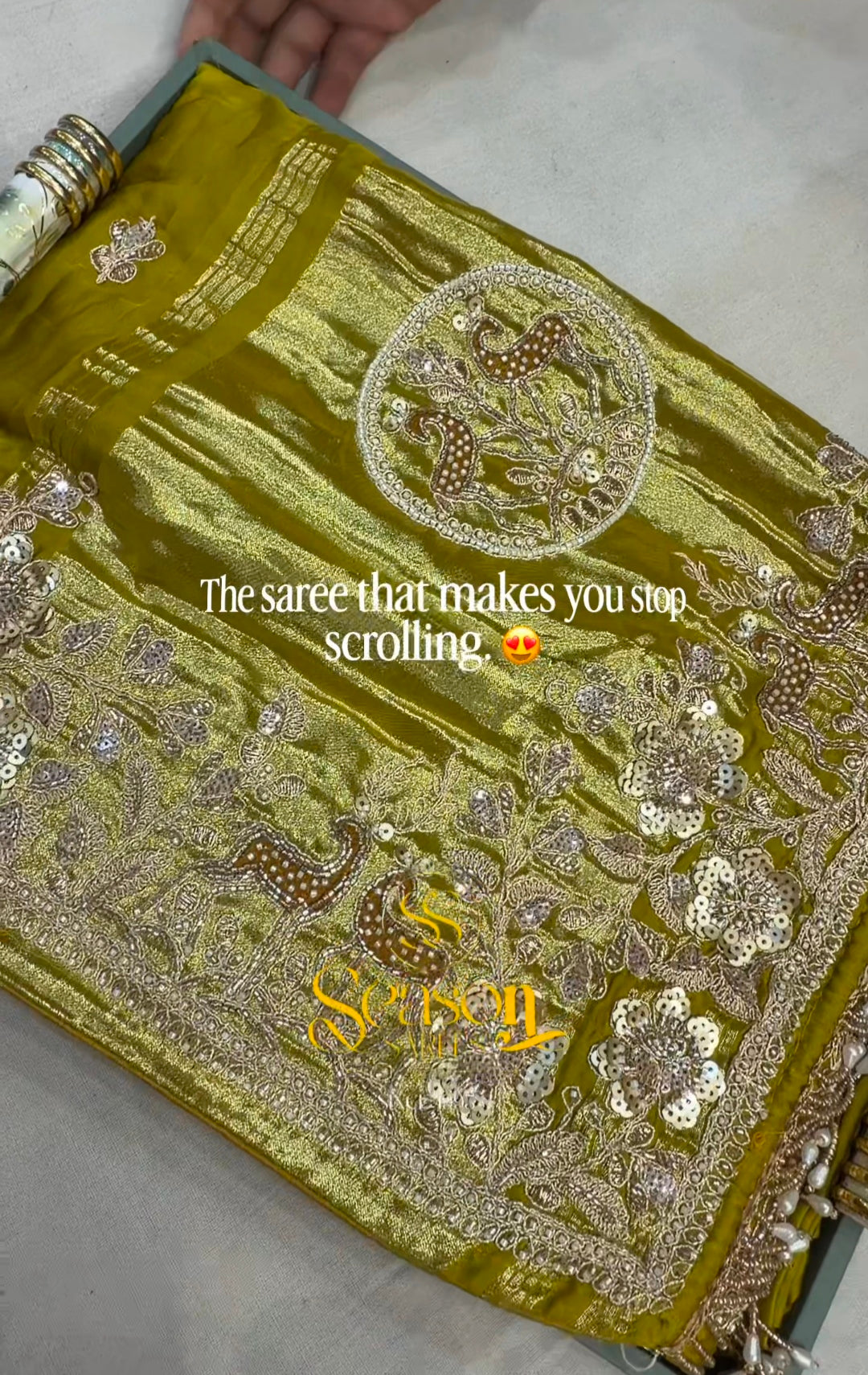 Rajeshthani saree with hand embroidery border design