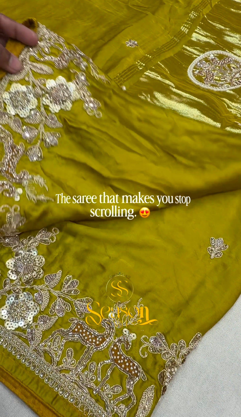 Rajeshthani saree with hand embroidery border design