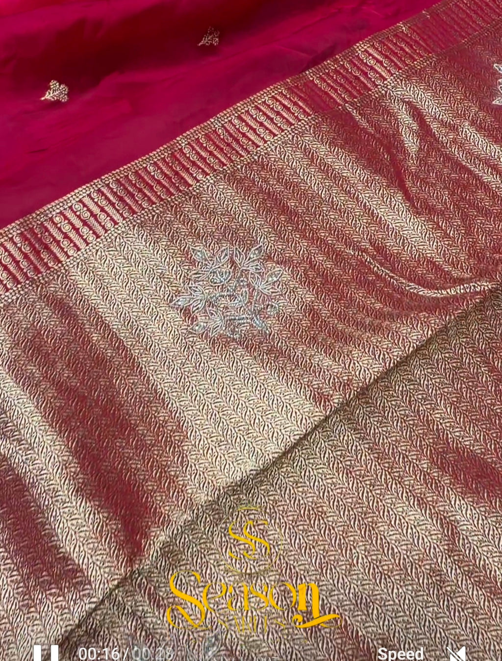 Elegant dabka work embroidery saree