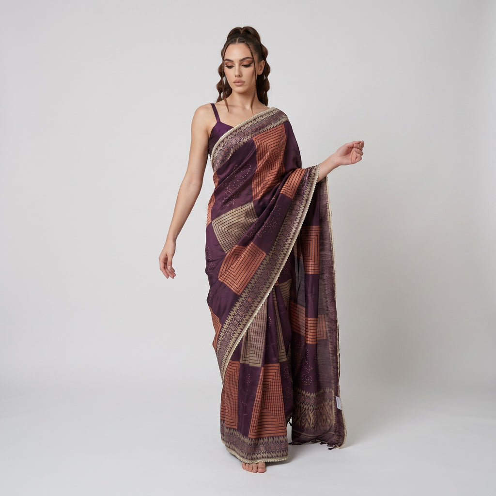 3D designer silk saree