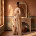 Designer golden colour saree