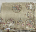 Elegant white floral embroidered saree