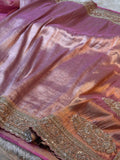 elegant silk embroidered saree