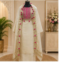 Ivory Embroidered Unstitched Suit Set