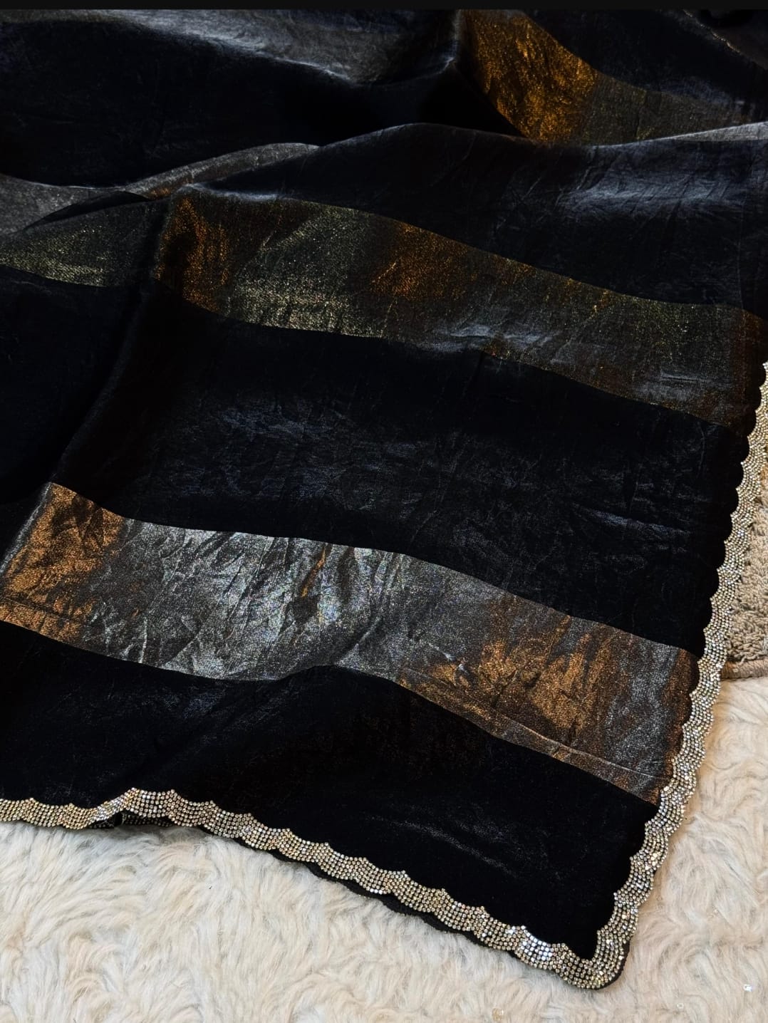 Designer black saree