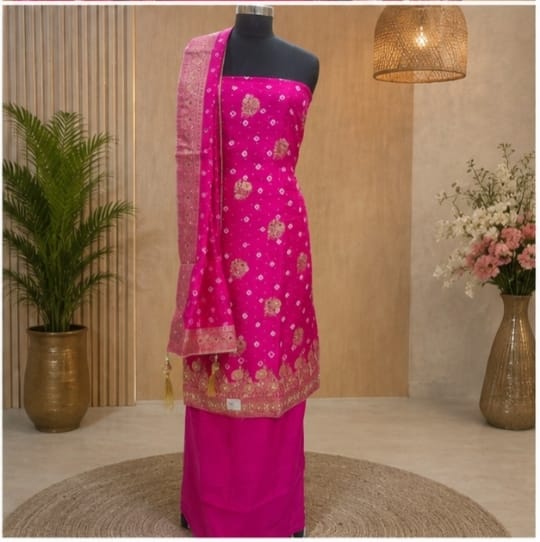 Rani colour heavy unsti9tch suit