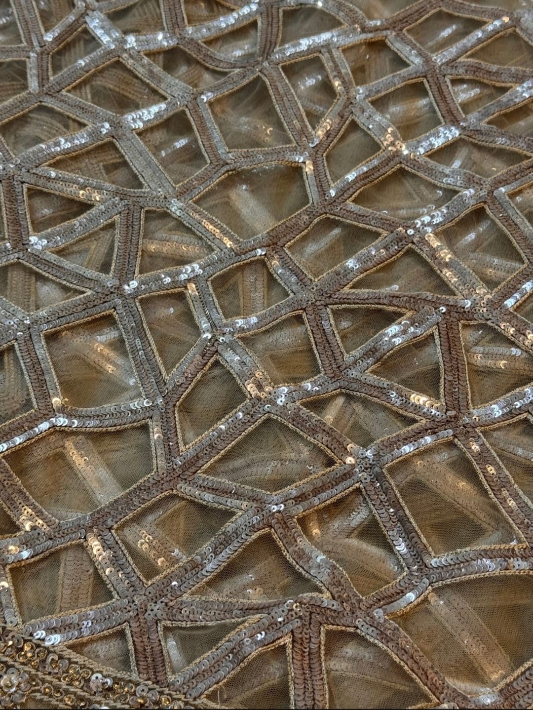 Designer cutwork net saree